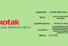 Kotak Mahindra Bank Mega off campus Drive 2024 | Junior Acquisition Manager