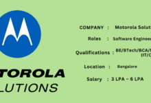 Motorola Solutions Mega Off Campus Drive 2024 | Software Engineer